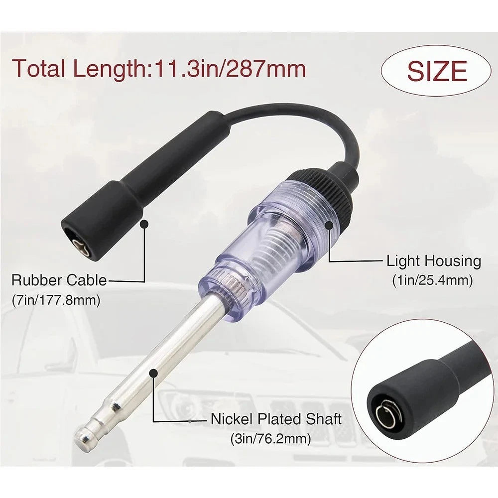 2pcs 6-12V Car Spark Plug Tester Coil Ignition System Auto Diagnostic Test Tool